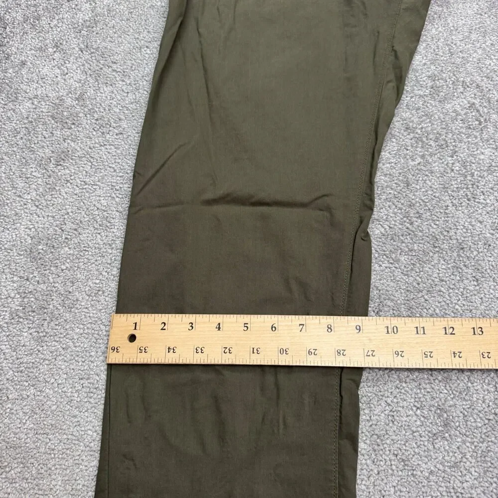 J.Crew 484 Slim Tech Chino Pants Mens 35x32 Green Stretch Casual Preppy Outdoor
